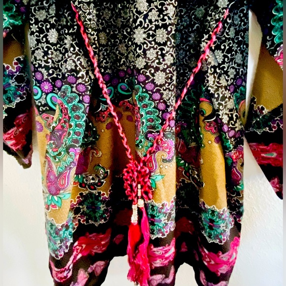 Kaktus Batik Tie Back Long Sleeve slip on Dress - Picture 5 of 14